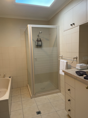 Bathroom | Bathroom with separate bath and shower | 2 Bed Apartment | The Lodge on Elizabeth Hobart Tasmania Accommodation