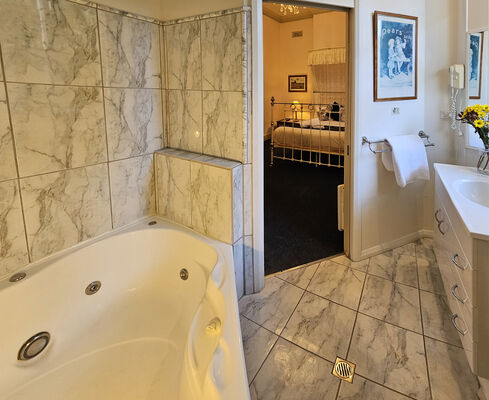 Spa room 1 | Main room and spa | Spa Room | The Lodge on Elizabeth Hobart Tasmania Accommodation